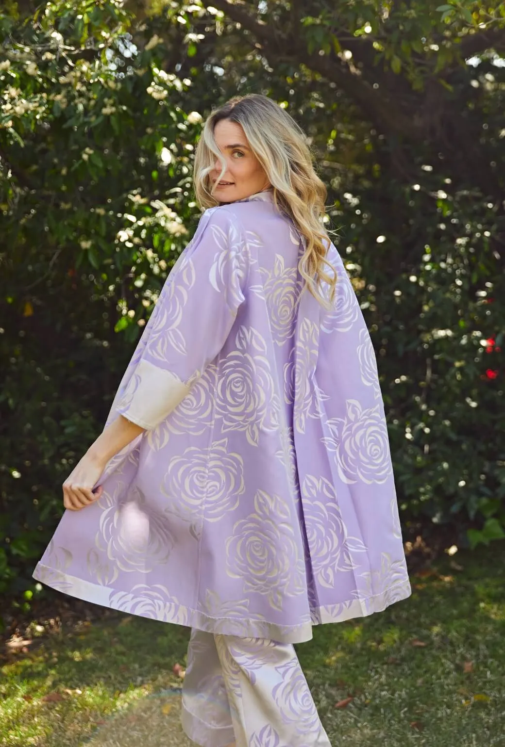 Run for the Roses Belted Swing Coat - Lilac