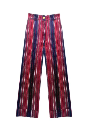 Run for the Roses Charlie Pant - Navy Embroidery