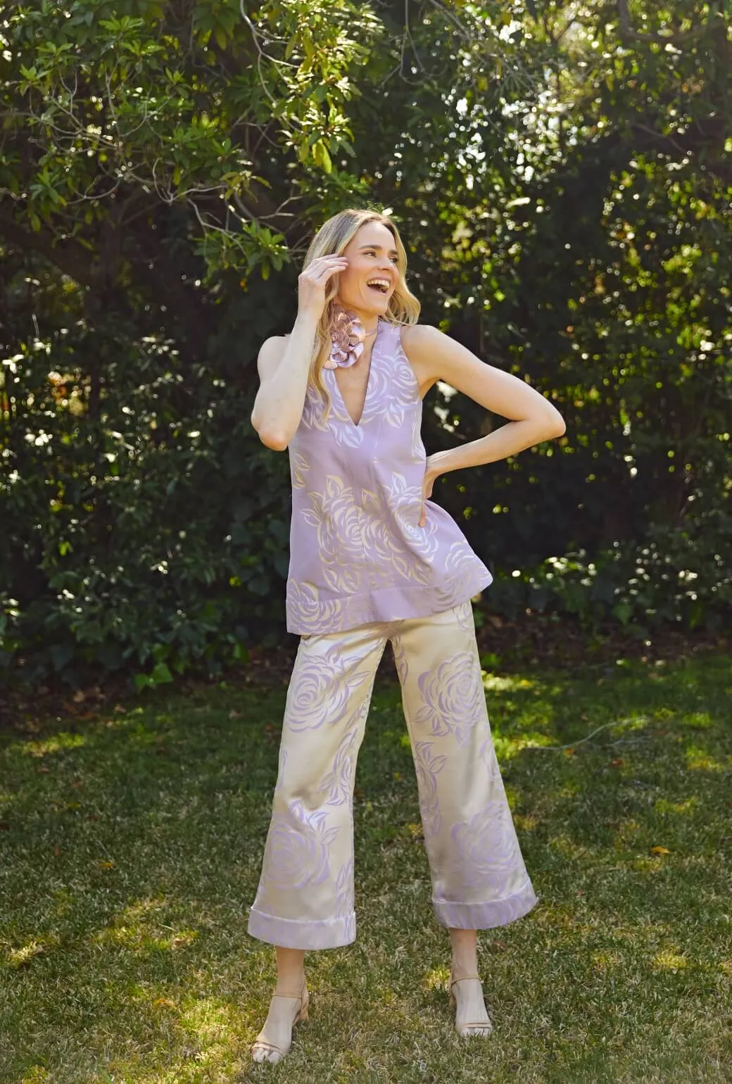 Run for the Roses Hepburn Trousers - Lilac