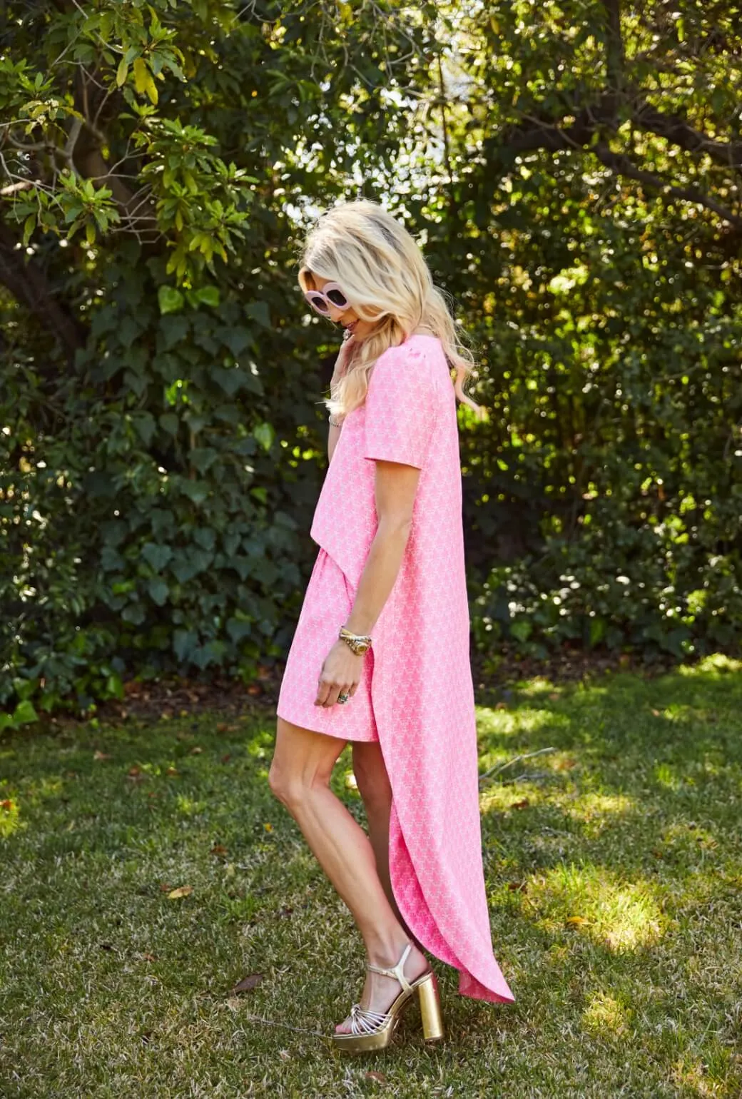 Run for the Roses Worth Top  - Pink Damask
