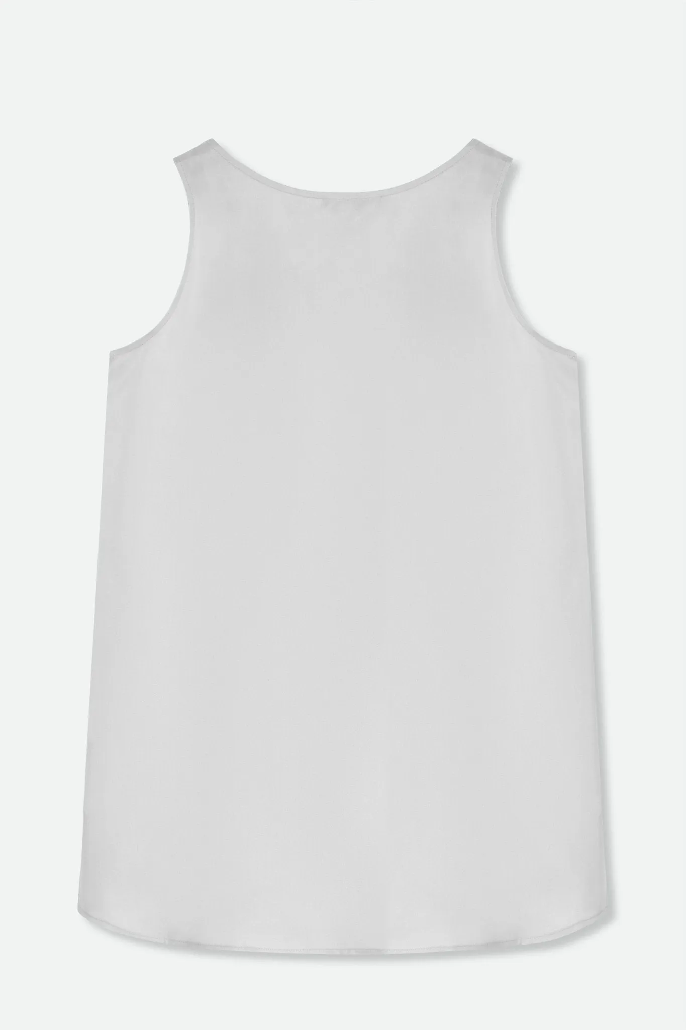 SABINA SILK TWILL TANK TOP IN SILVER