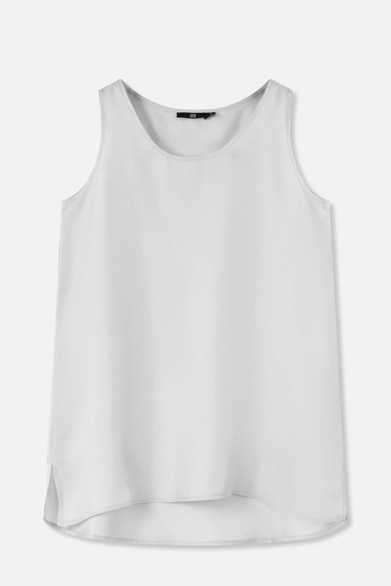 SABINA SILK TWILL TANK TOP IN SILVER