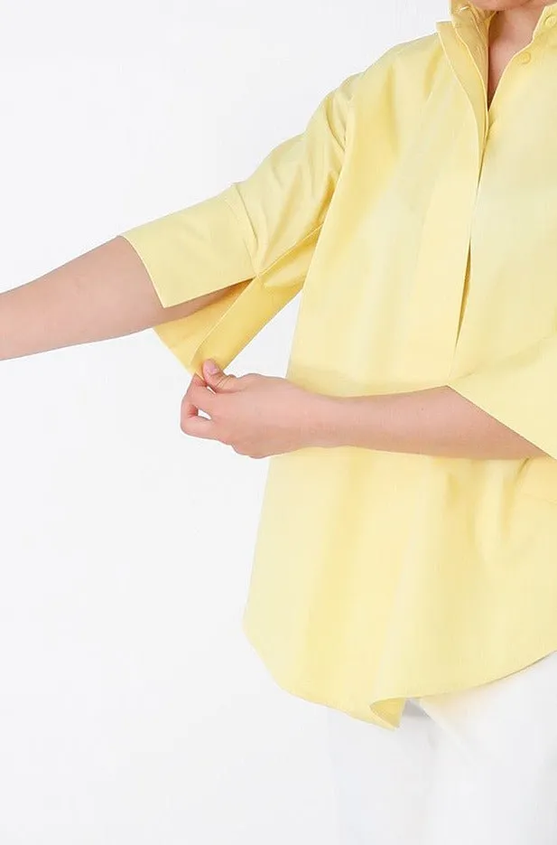 SAHANA DOLMAN SHIRT IN COTTON POPLIN IN YELLOW