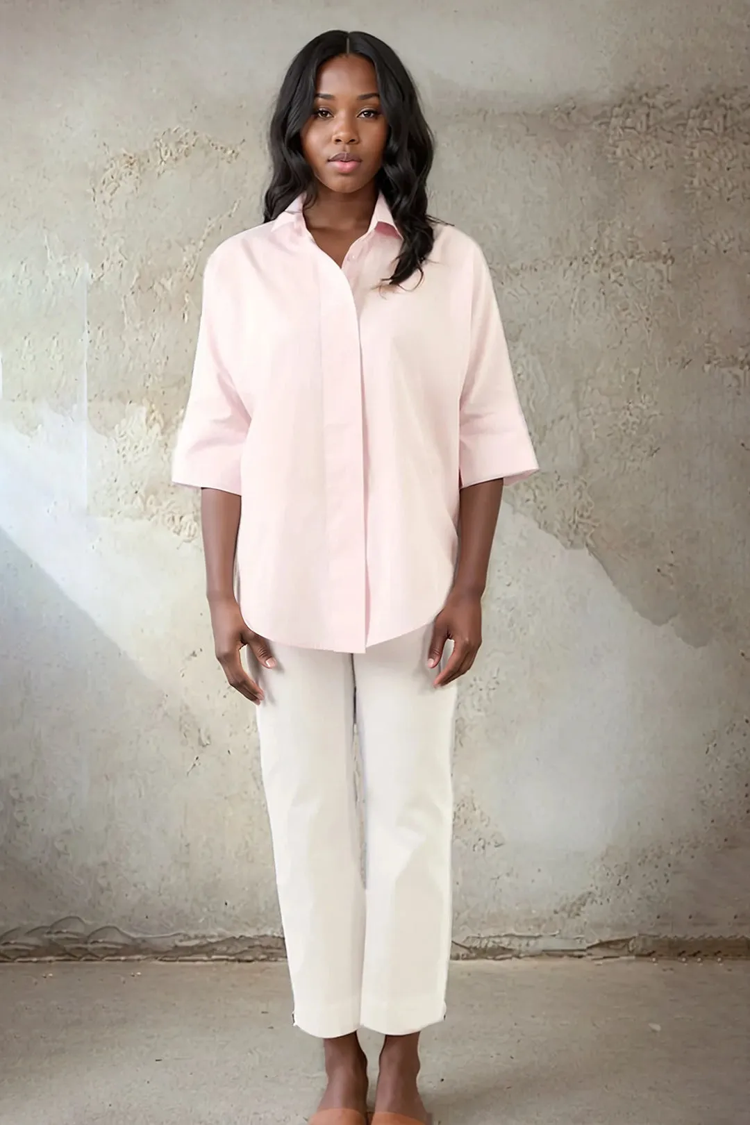 SAHANA DOLMAN SHIRT IN COTTON POPLIN