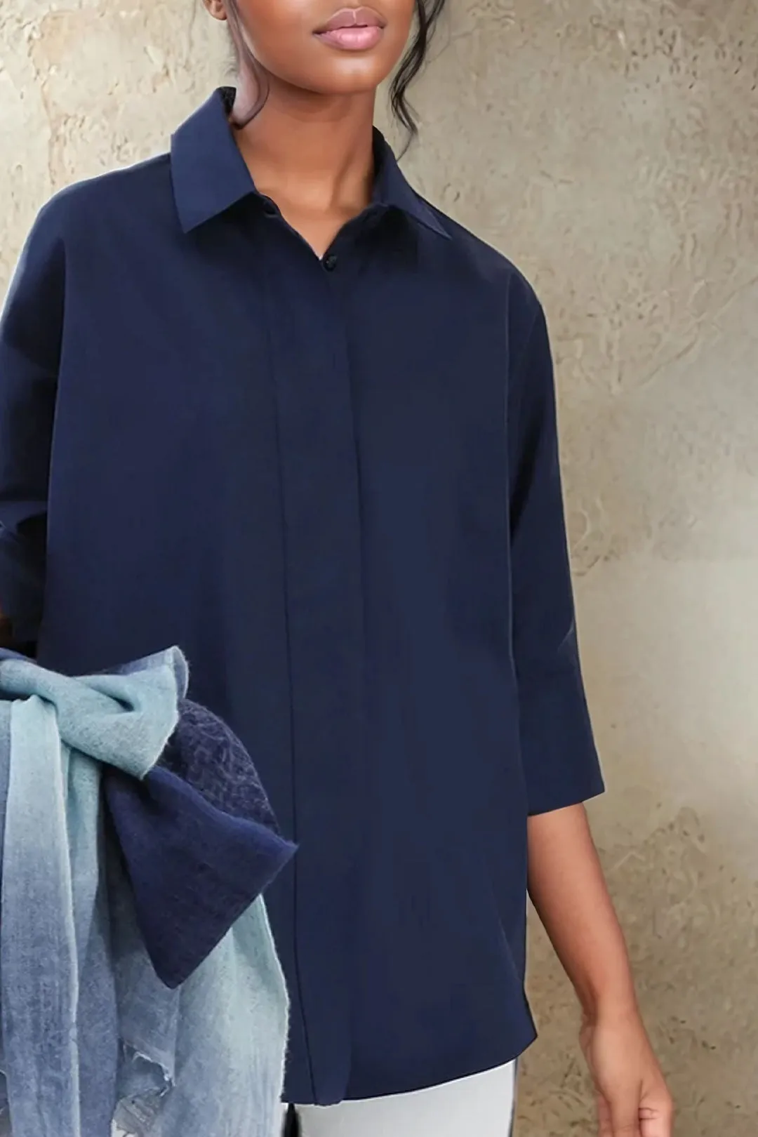 SAHANA DOLMAN SHIRT IN COTTON POPLIN