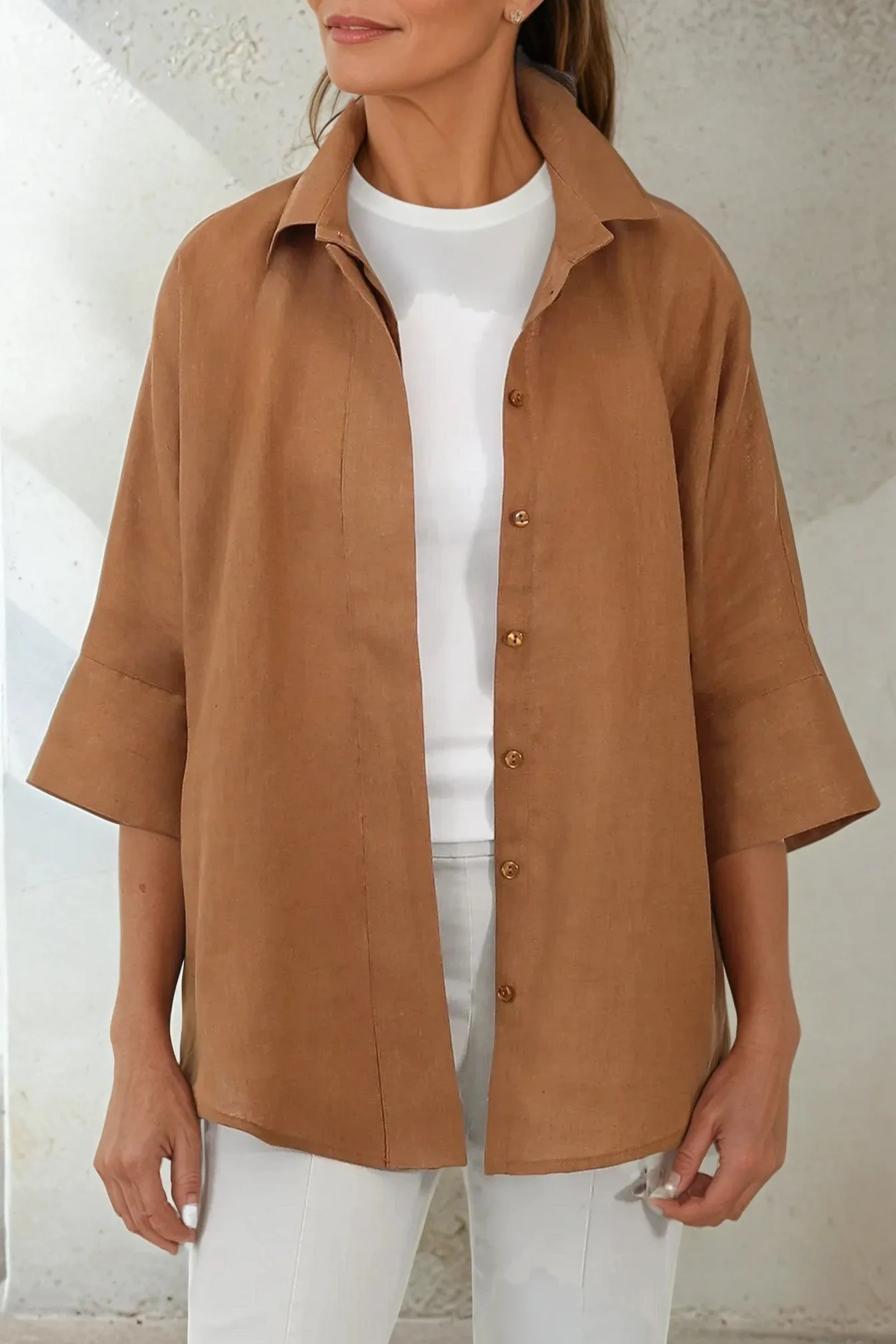 SAHANA DOLMAN SHIRT IN LINEN