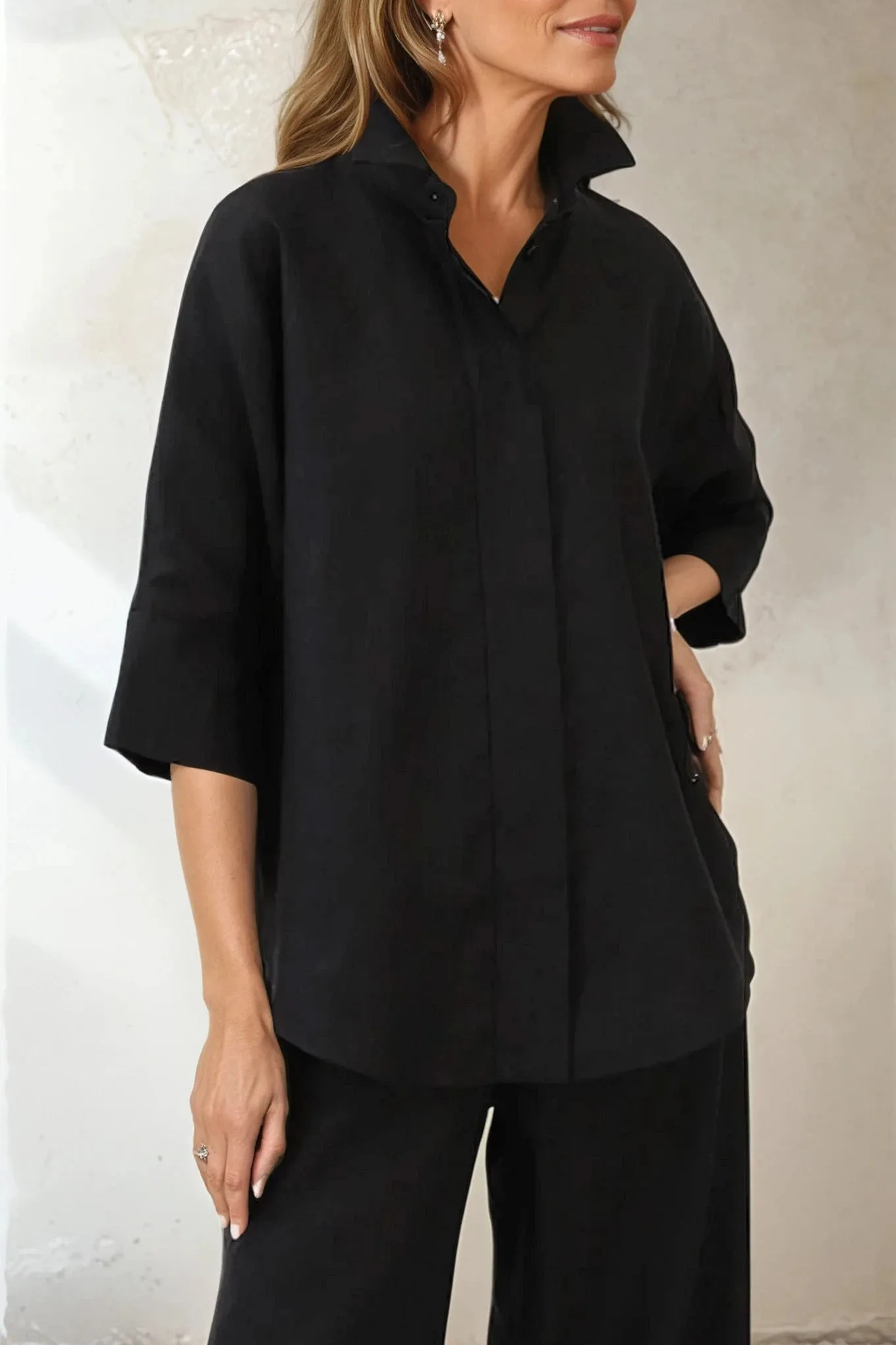 SAHANA DOLMAN SHIRT IN LINEN