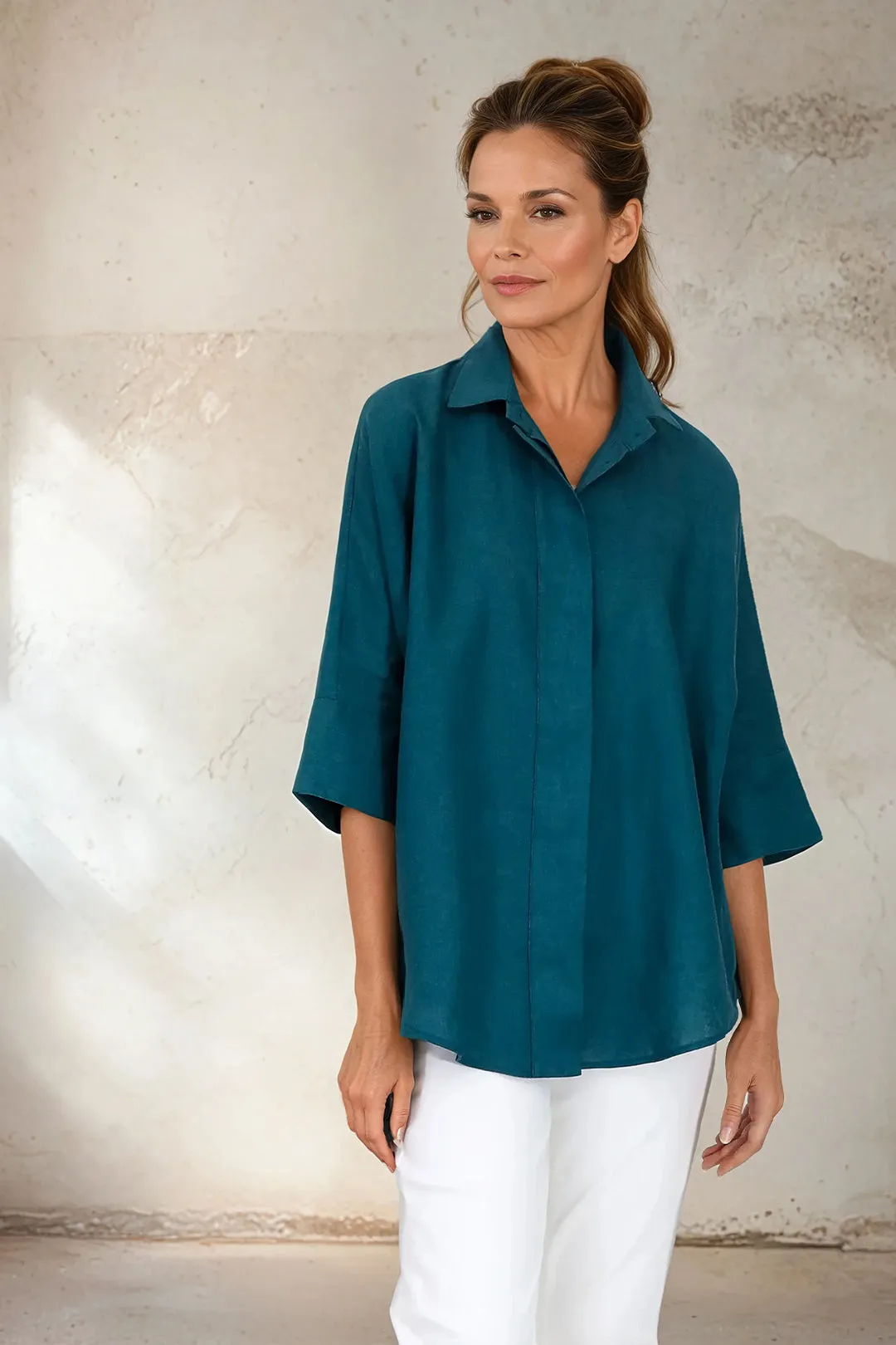 SAHANA DOLMAN SHIRT IN LINEN