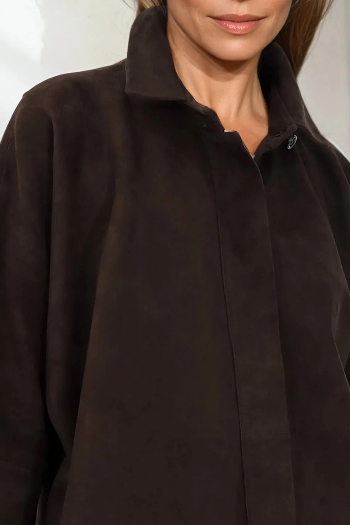 SAHANA DOLMAN SUEDE IN DARK CHOCOLATE SUEDE