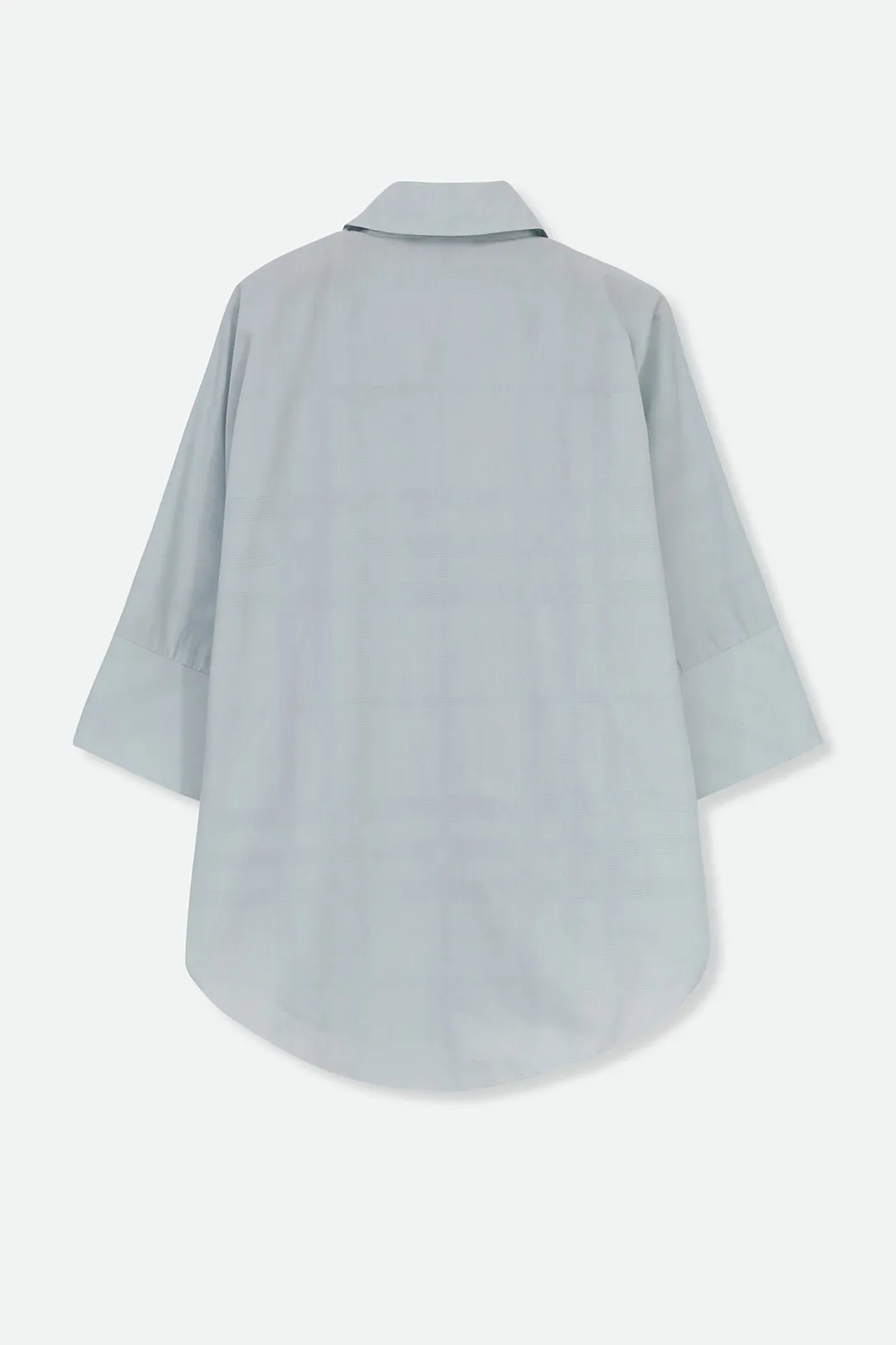 SAHANA IN ITALIAN COTTON LIGHT POPLIN CELADON CHECK