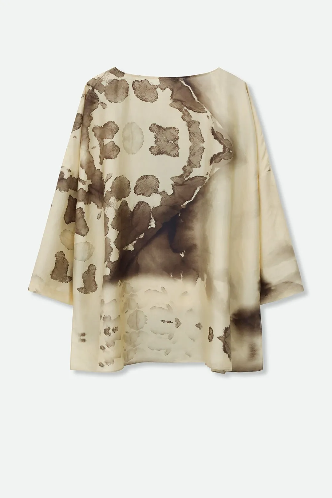 SAMIRA ONE-SIZE TUNIC IN  LIGHTWEIGHT PRINTED SILK VOILE SUMMER SUNSET