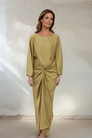 SANAA SARONG SKIRT IN SILK CHARMEUSE