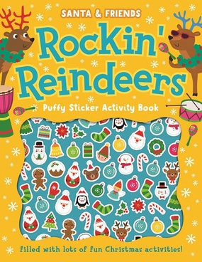 Santa & Friends Rockin Reindeer Sticker