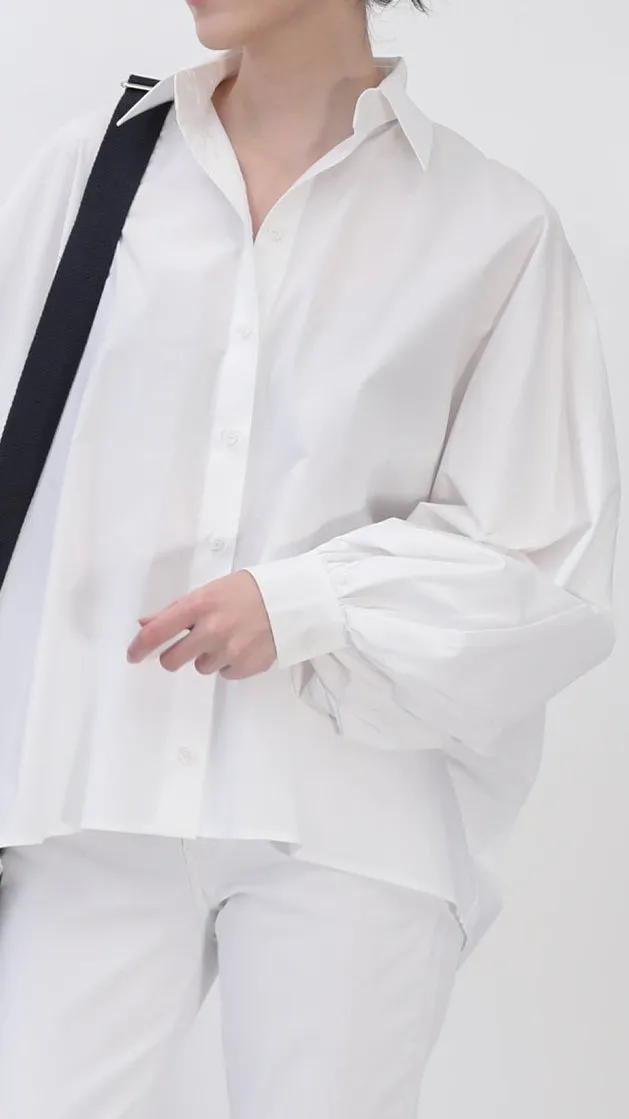 SAWYER ONE-SIZE FULL SLEEVE SHIRT IN ITALIAN COTTON STRETCH