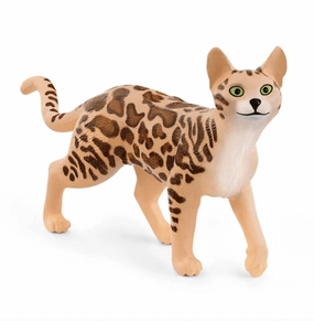 Schleich Farm World 13918 Bengal Cat Animal Figurine for Ages 3 and Up