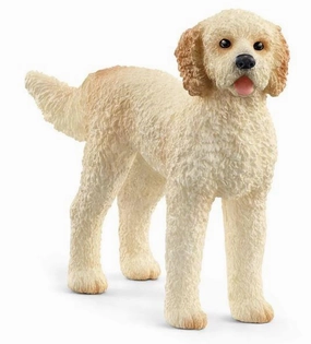 Schleich Farm World 13939 Goldendoodle Dog Figurine for Ages 3 and Up