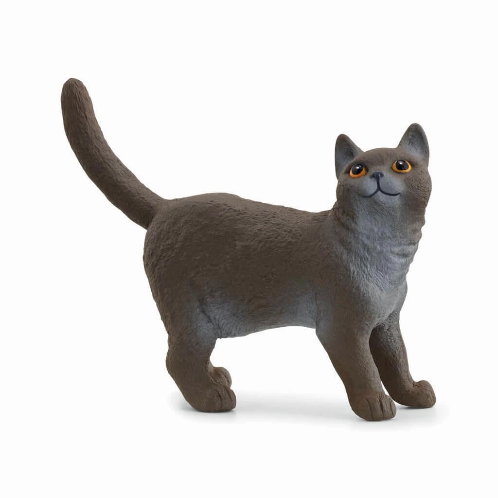 Schleich Farm World 13973 British Shorthair Cat Figure for Ages 3 & Up