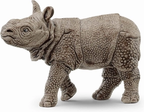 Schleich Wild Life 14860 Indian Rhinoceras Baby Figure for Ages 3 & Up