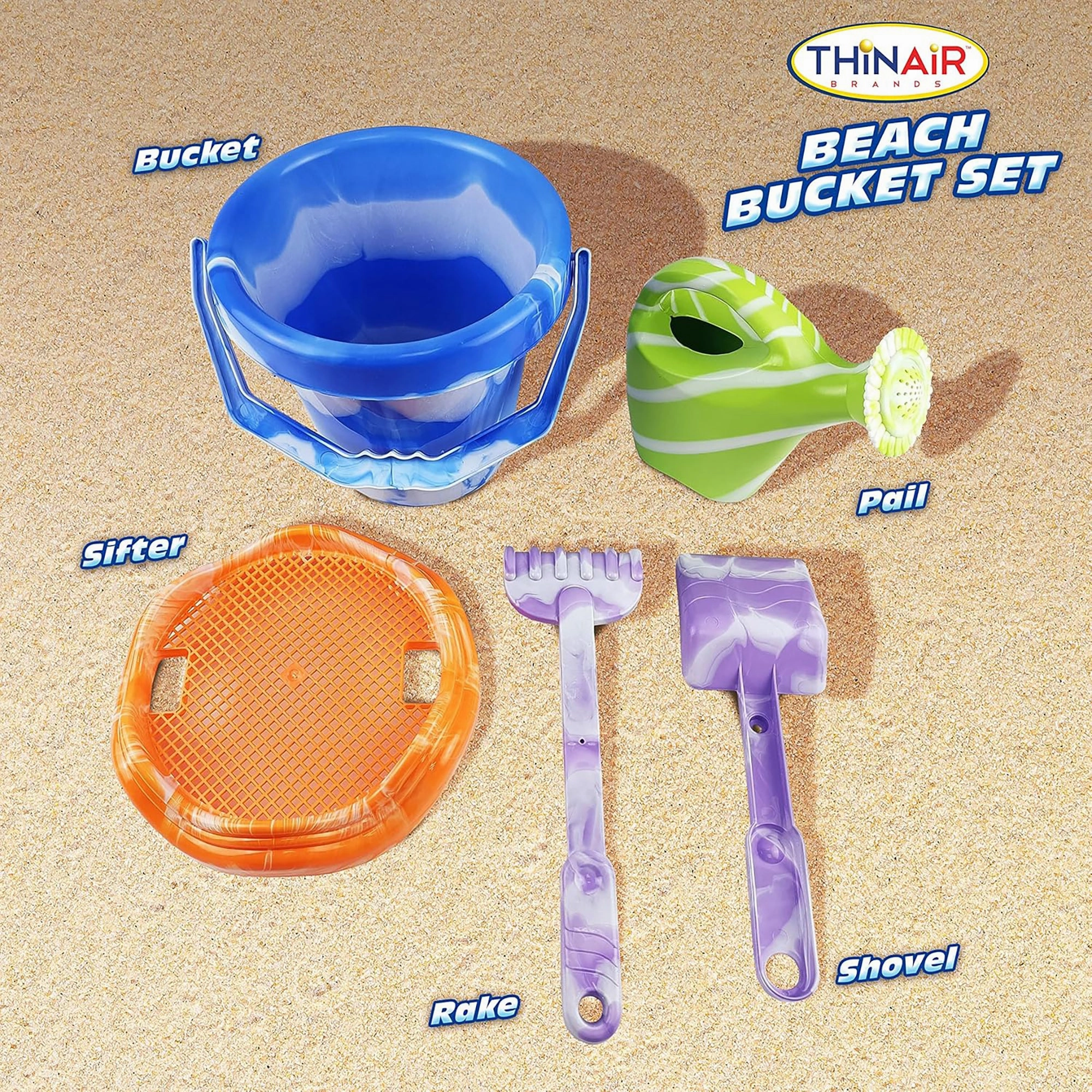 Scooba Duck - 5pc Beach Bucket Set - Sandbox Master Series