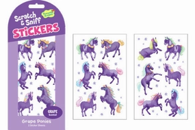 Scratch & Sniff Stickers - Grape Ponies