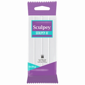 Sculpey III Polymer Clay Creative Pack - Matte White Finish, 1 lb