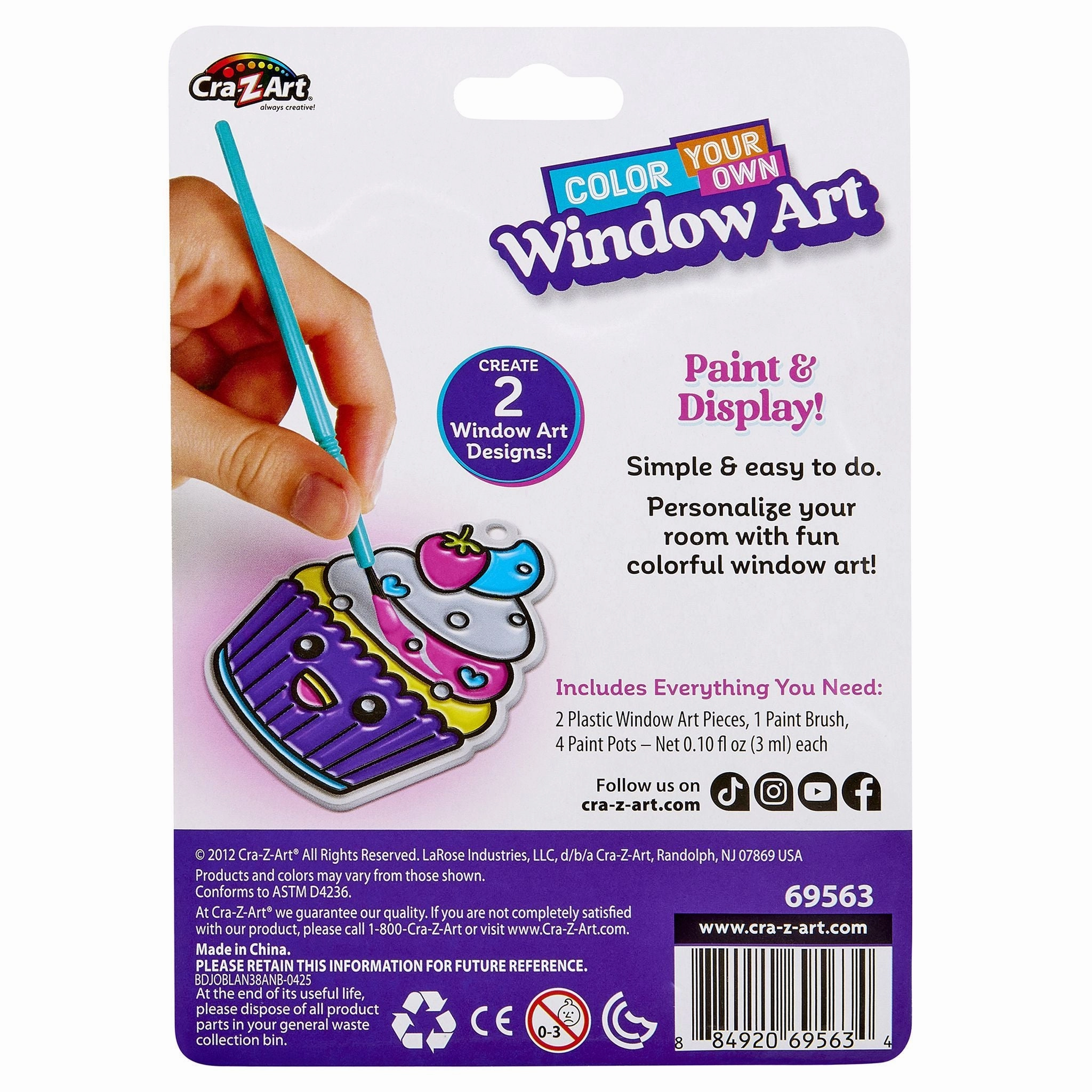 Shimmer 'N Sparkle Color It Cute Window Art