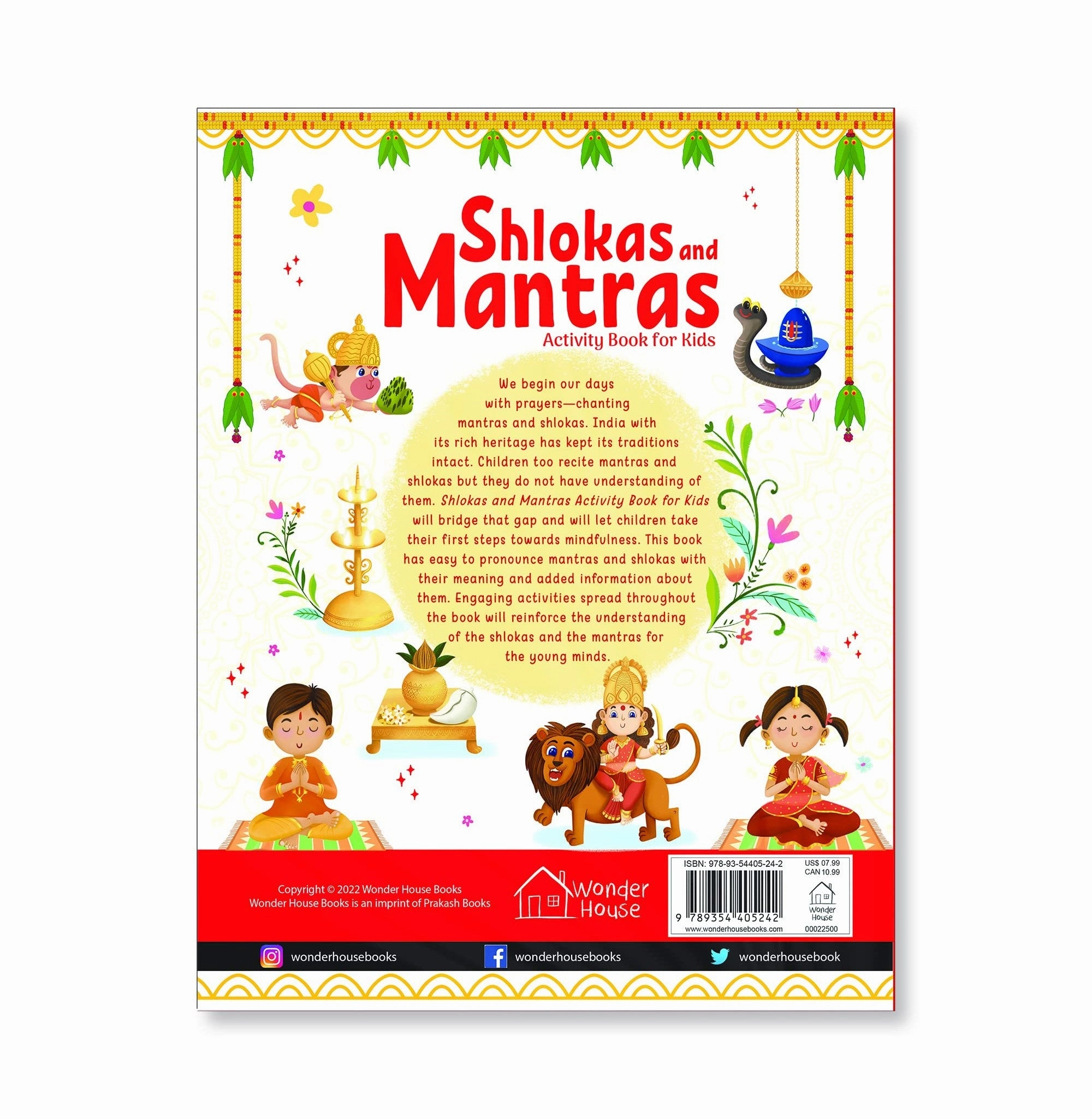 Shlokas and Mantras : Activity Book For Kids : Illustrated Book With Engaging Activities and Sticker Sheets Wonder House Books