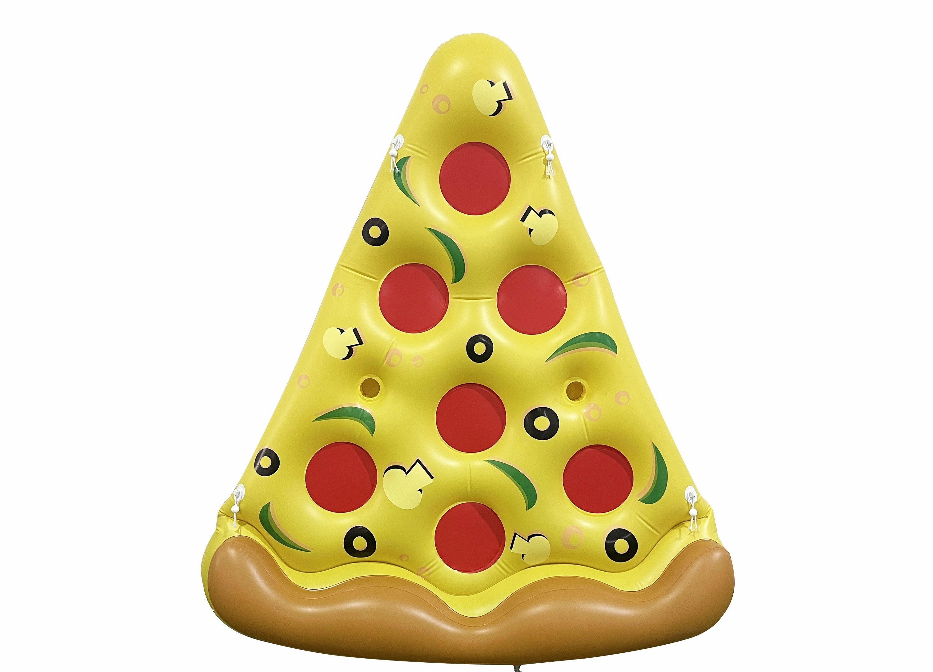 Sizzlin Cool Pizza 5-Feet Inflatable Pool Float with Cup Holders
