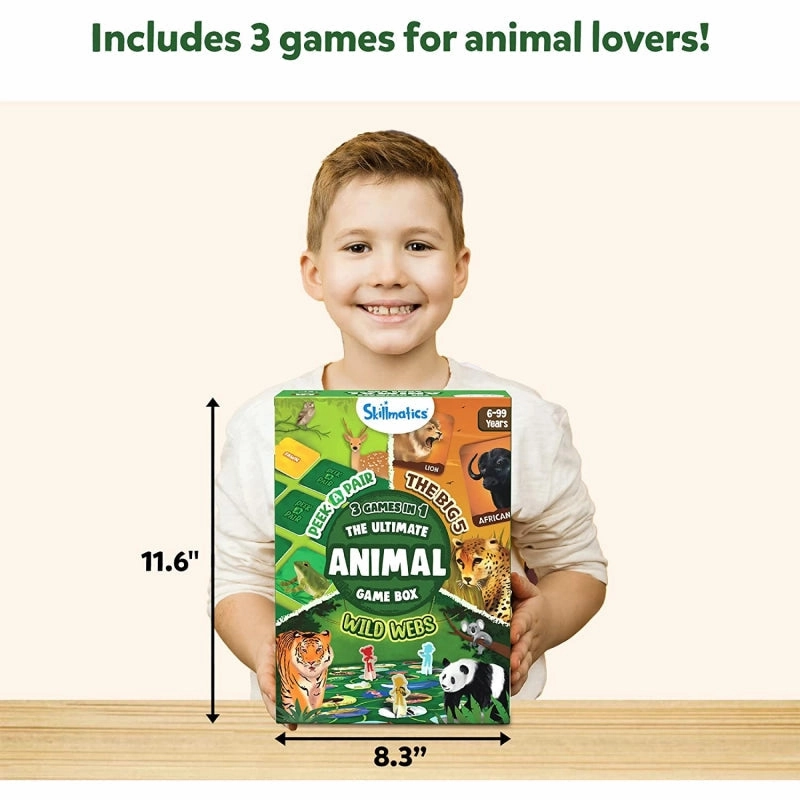 Skillmatics 3in1 The Ultimate Animal Game Box Board Games For Ages 6 