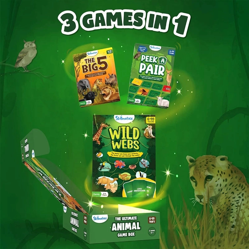 Skillmatics 3in1 The Ultimate Animal Game Box Board Games For Ages 6 