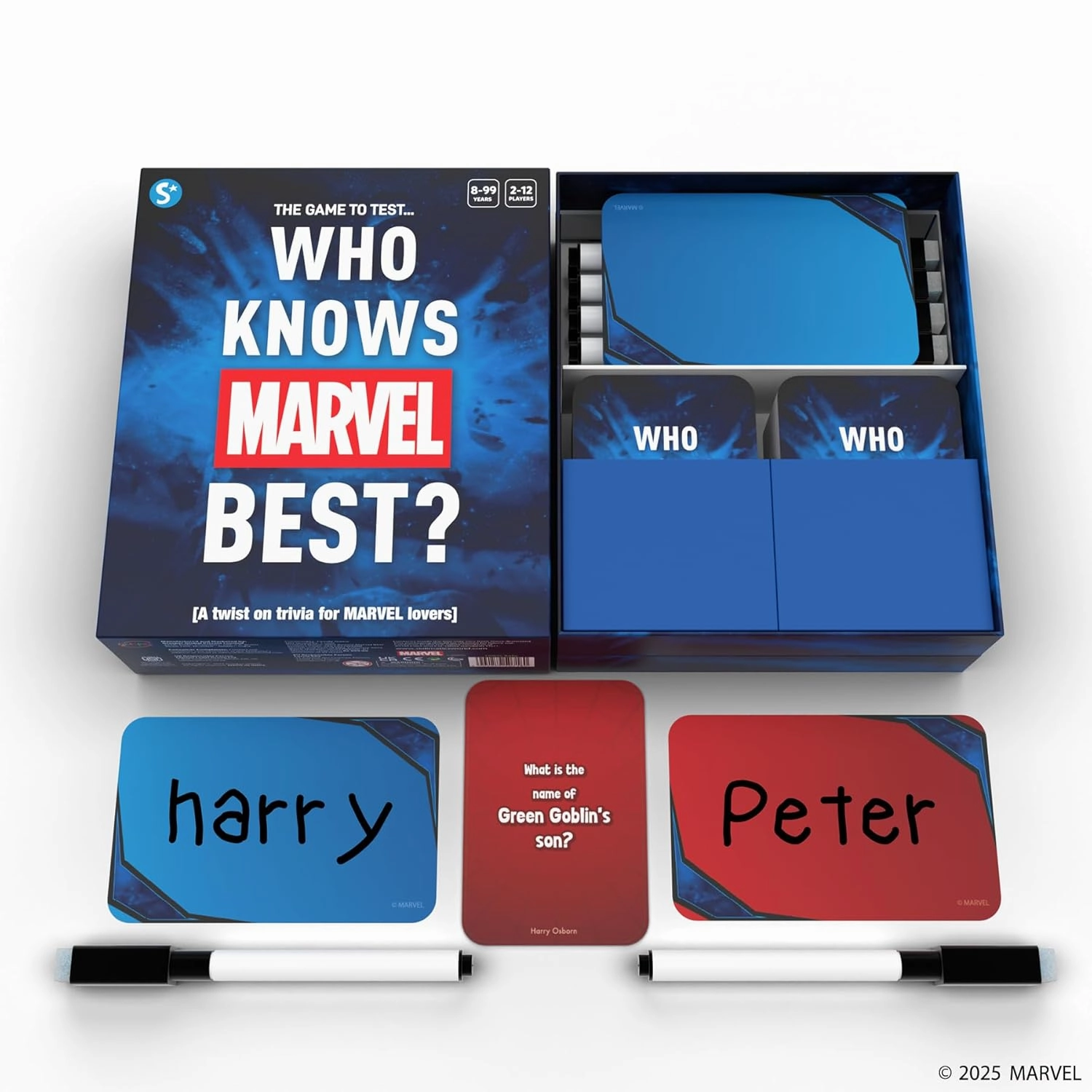 Skillmatics Card Game - Who Knows Marvel Best, Family Party Game For Ages 8 