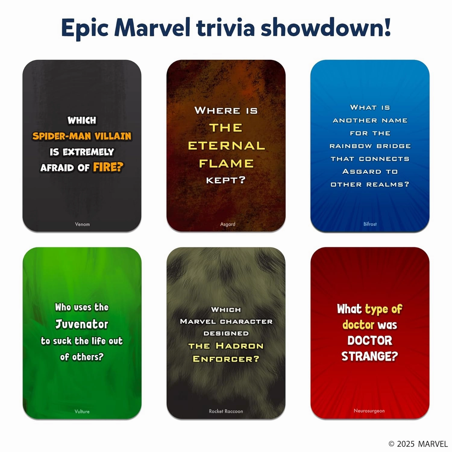 Skillmatics Card Game - Who Knows Marvel Best, Family Party Game For Ages 8 