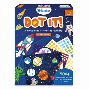 Skillmatics Dot It Outer Space - No Mess Sticker Art Gift Kit for Ages 3-7 Years