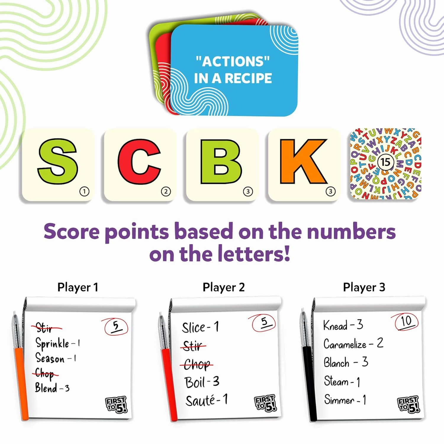Skillmatics First to 5 Game with a Twist For Kids Ages 8 