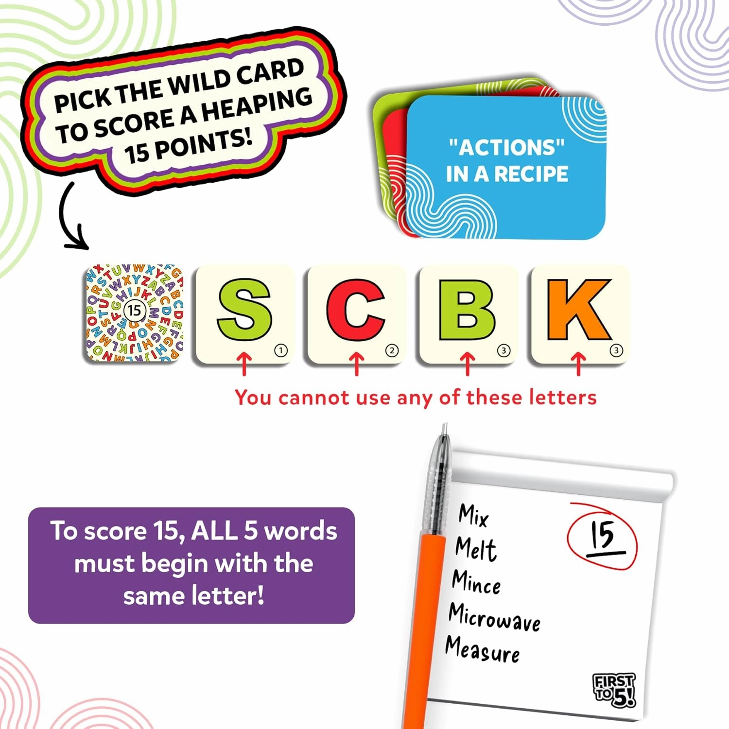 Skillmatics First to 5 Game with a Twist For Kids Ages 8 