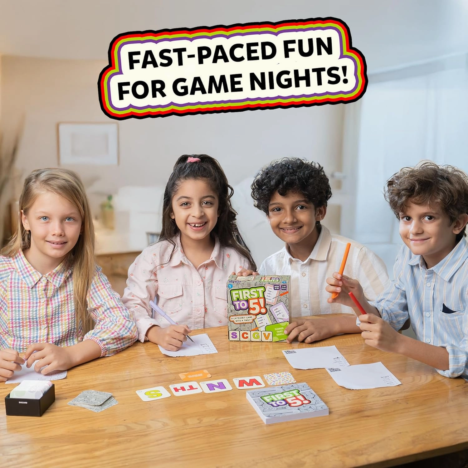 Skillmatics First to 5 Game with a Twist For Kids Ages 8 