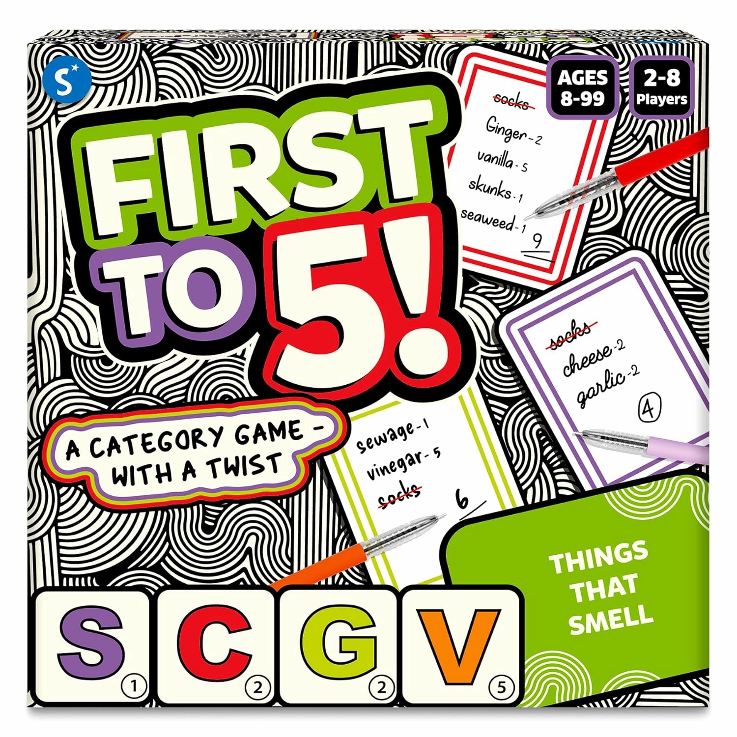 Skillmatics First to 5 Game with a Twist For Kids Ages 8 