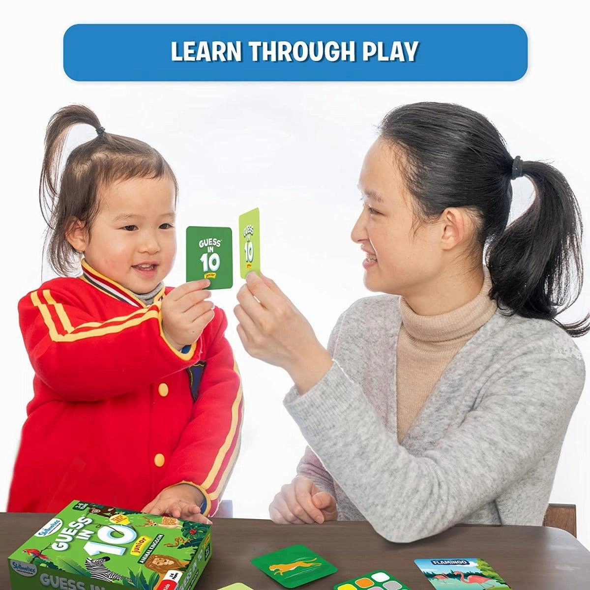 Skillmatics Guess in 10 Junior World of Animals - Card Game for Ages 3-6 Years