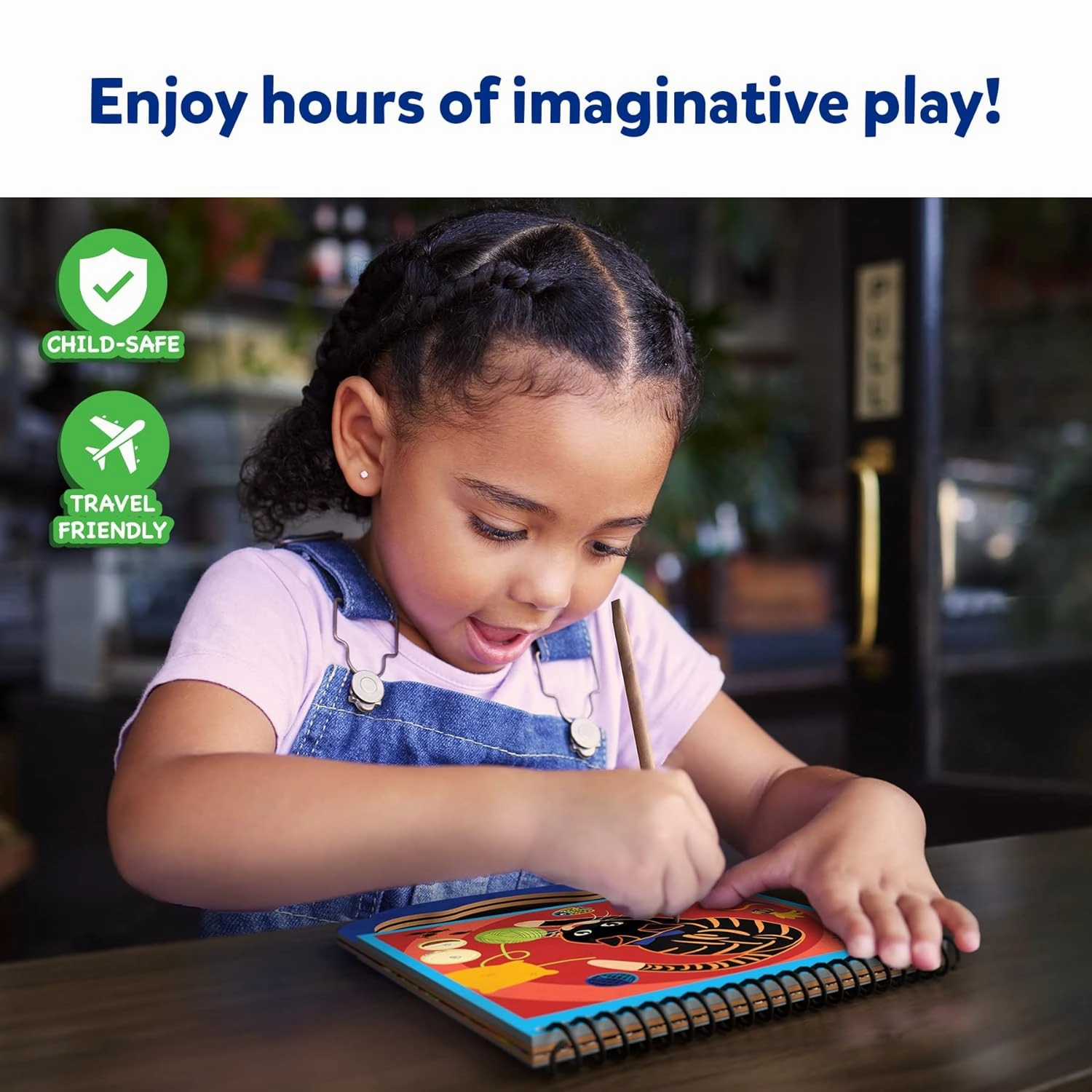Skillmatics Magical Scratch Art Book - Animals DIY Activity & Stickers Craft Kits for Ages 3 to 8 Years
