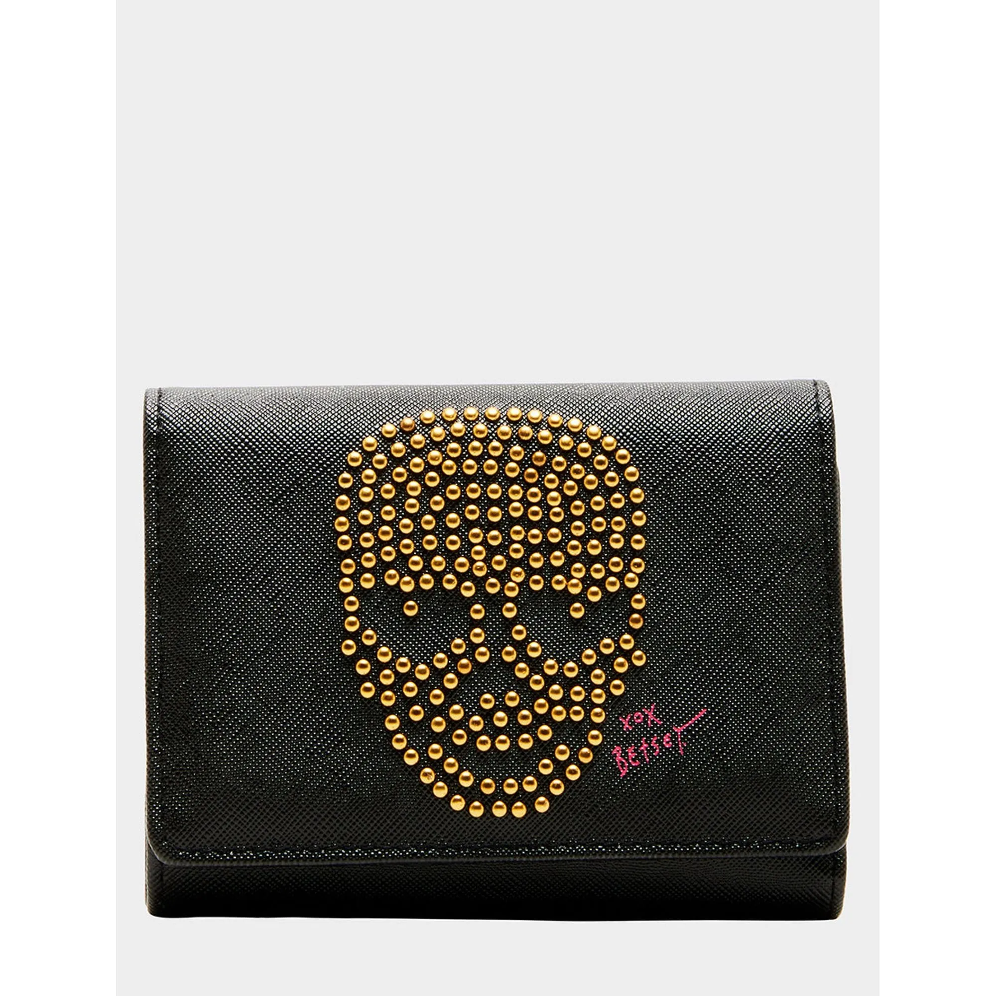 Skull Boss Trifold Wallet Black Betsey Johnson Jewelry