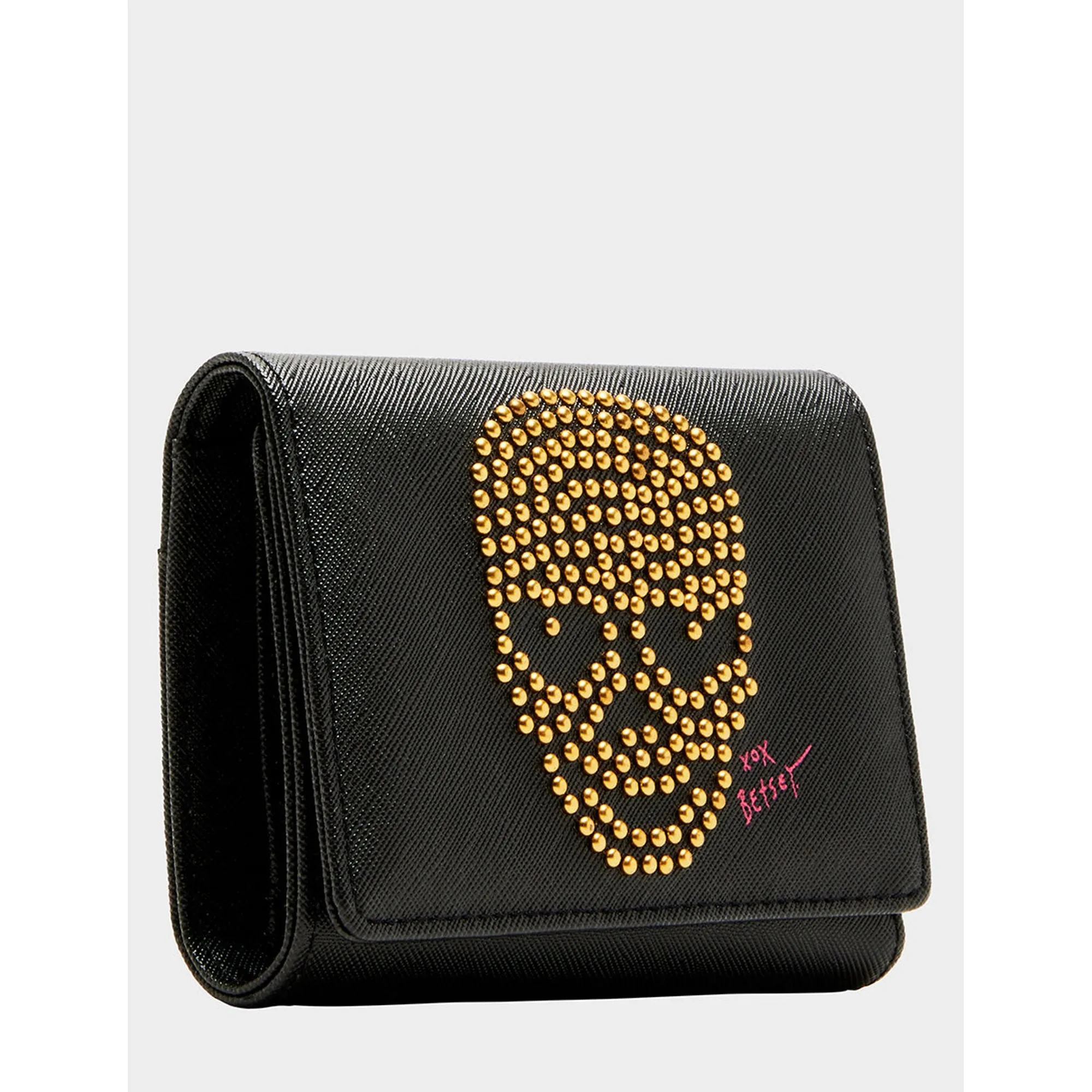 Skull Boss Trifold Wallet Black Betsey Johnson Jewelry