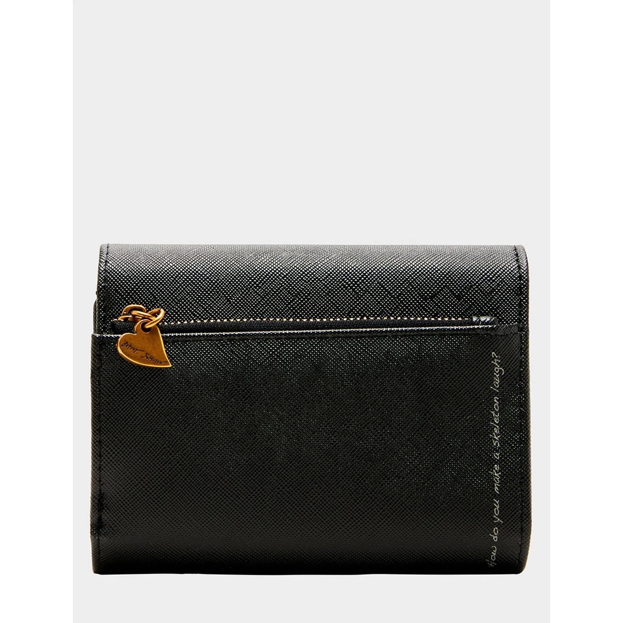 Skull Boss Trifold Wallet Black Betsey Johnson Jewelry