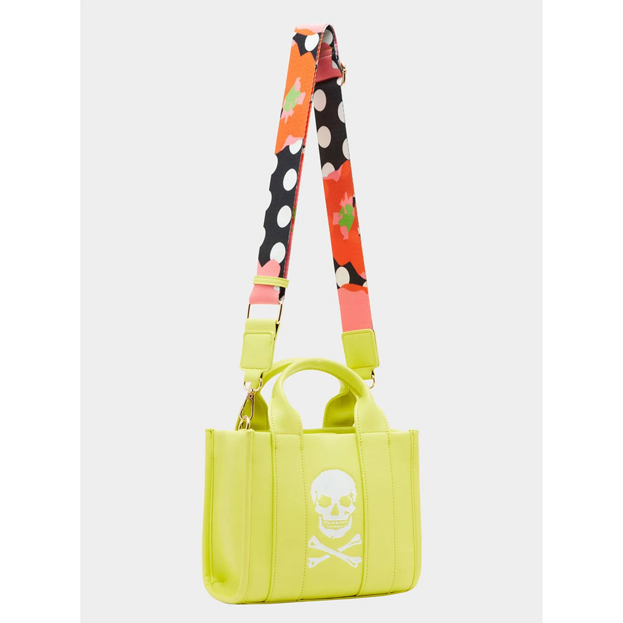 Skully Deboss Mini Tote Citron Betsey Johnson Jewelry
