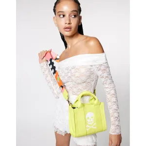 Skully Deboss Mini Tote Citron Betsey Johnson Jewelry