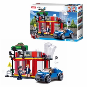 Sluban Town Automobile Sales Service Shop Building Blocks For Ages 6 