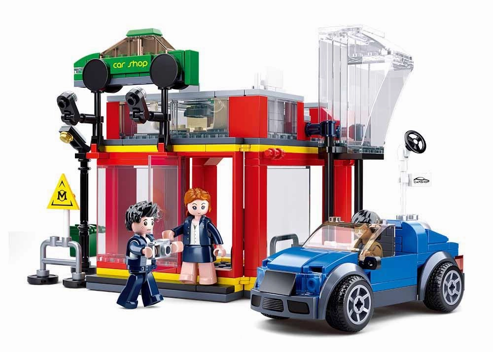 Sluban Town Automobile Sales Service Shop Building Blocks For Ages 6 