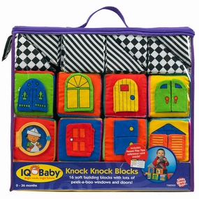 Small World Toys Knock-Knock Blocks  Soft Fabric Building Set