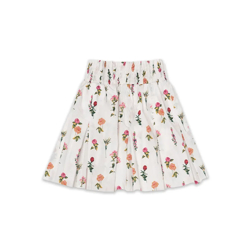 Smocked Waist MINI Skirt - Bouquet