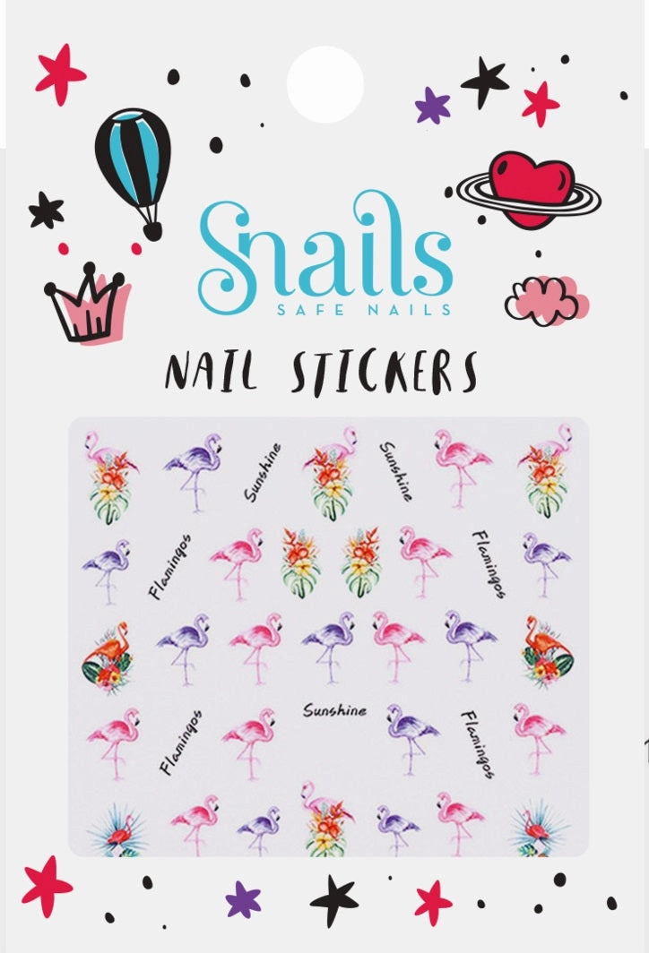 SNAILS NAIL STICKERS FLAMINGOS