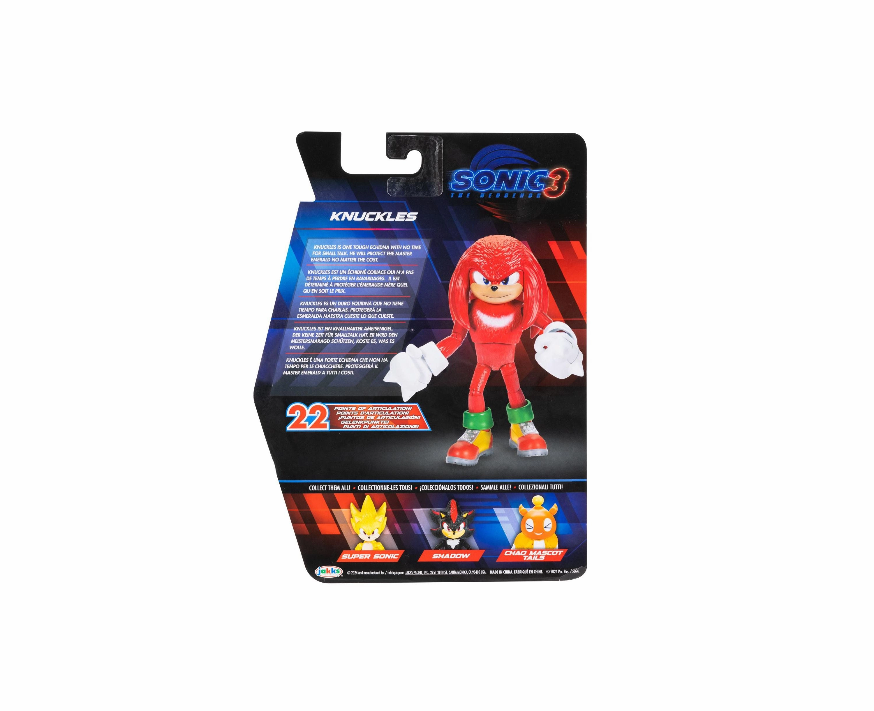 Sonic 3 Movie Knuckles 5" Dynamic Articulation Figure